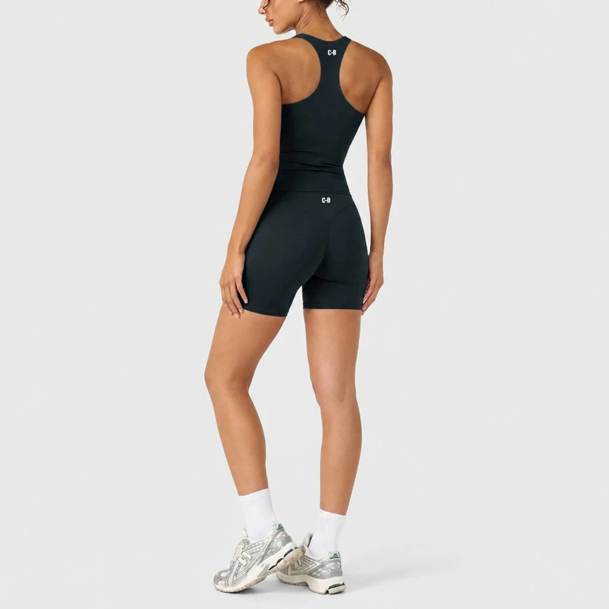 Ribbed Seamless Biker Short & Tank Set