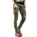 Men's Slim Utility Jeans – Zip-Pocket Stretch Denim
