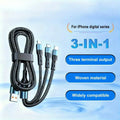 Braided USB-C Fast-Charging Cable (3-in-1)