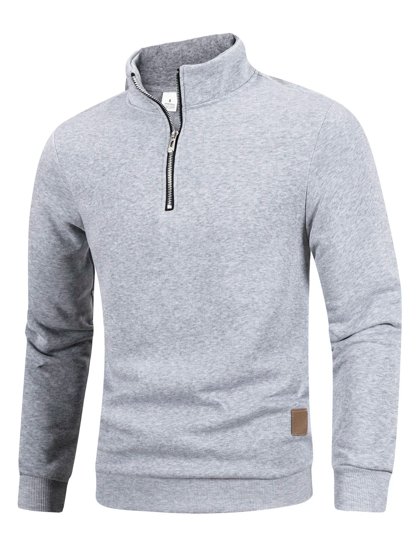 Men's Zip Turtleneck Sweatshirt – Warm Casual Pullover