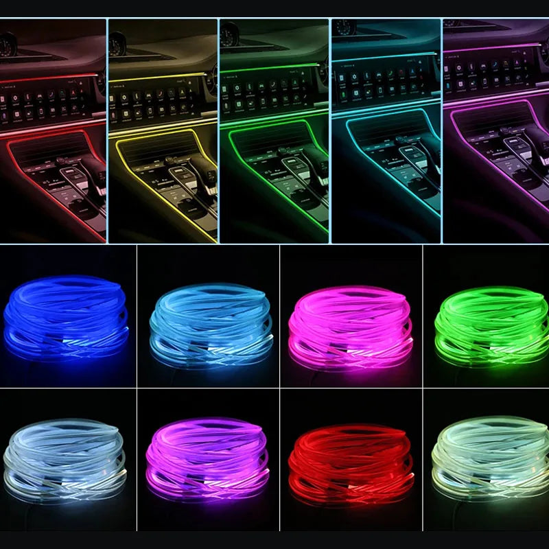 App-controlled fiber optic ambient lighting