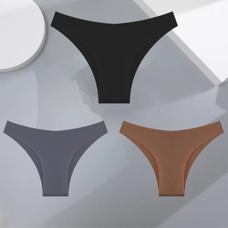 Women's Seamless Bikini Briefs – 3-Pack Ultra-Thin
