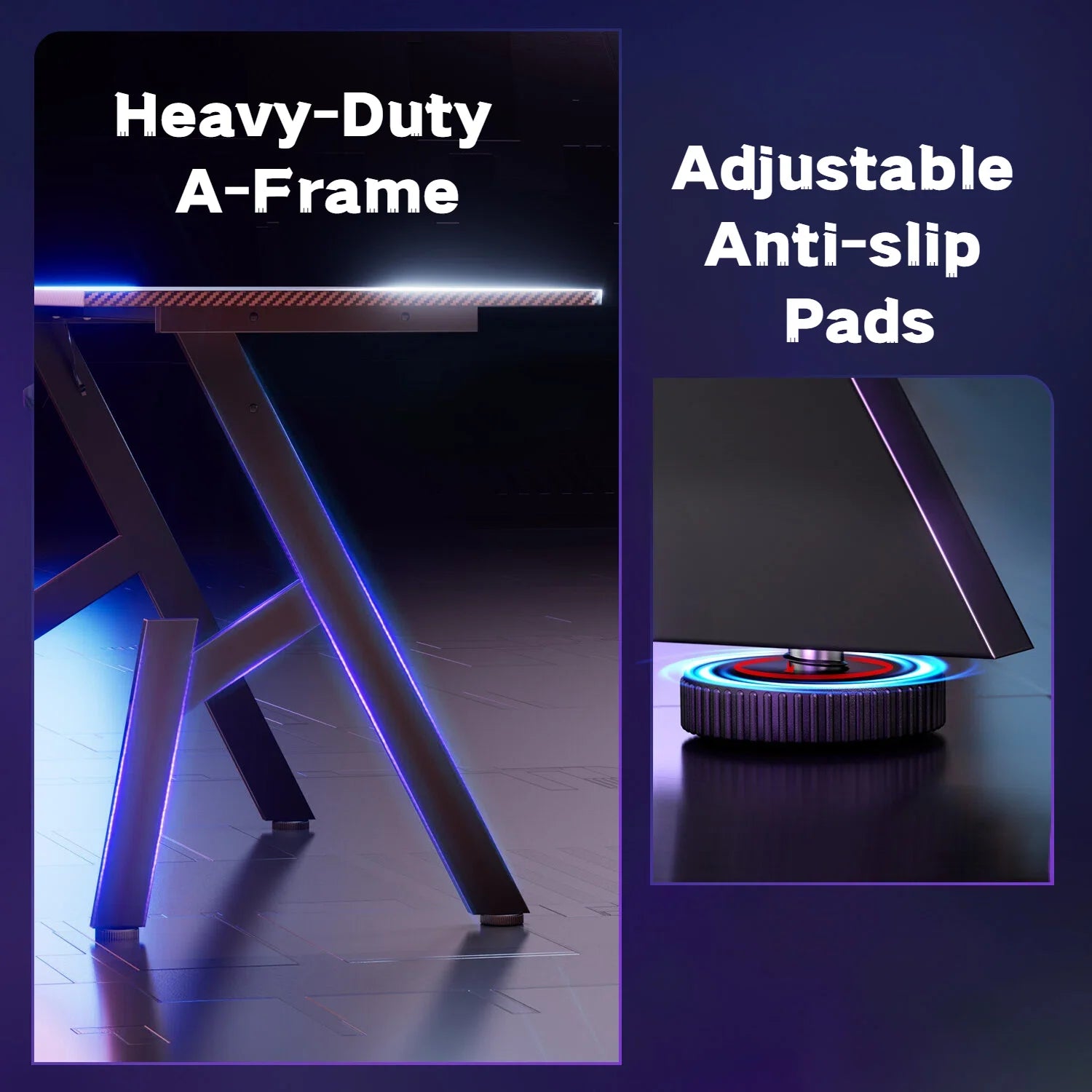 A-Frame Gaming Desk – Steel Computer Workstation