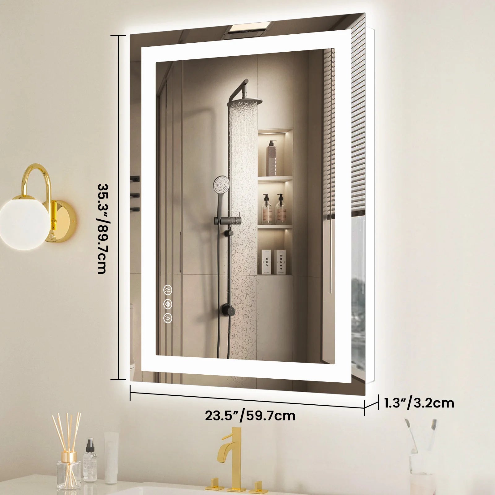 LED Vanity Mirror – 36x24 Backlit Wall Mirror