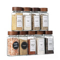 Glass Spice Jar Set with Labels