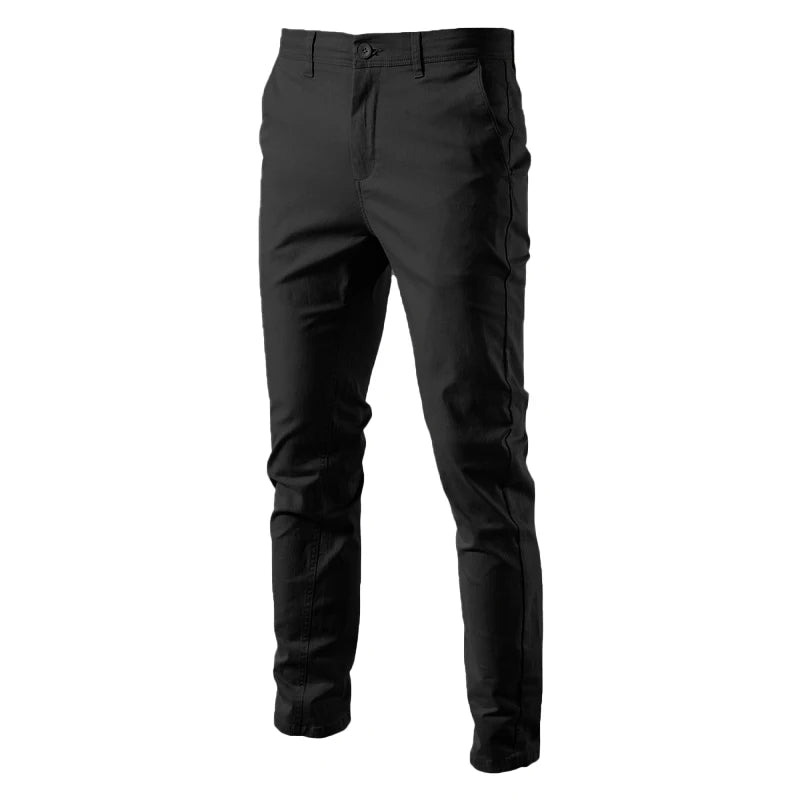 Men's Slim-Fit Trousers – Casual Cotton Pants