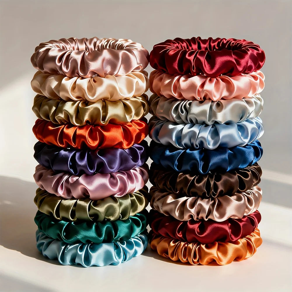 Satin Hair Scrunchies (Set)