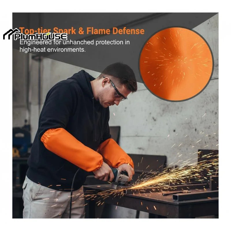 Welding Arm Sleeves – 1 Pair, Heat & Flame Resistant