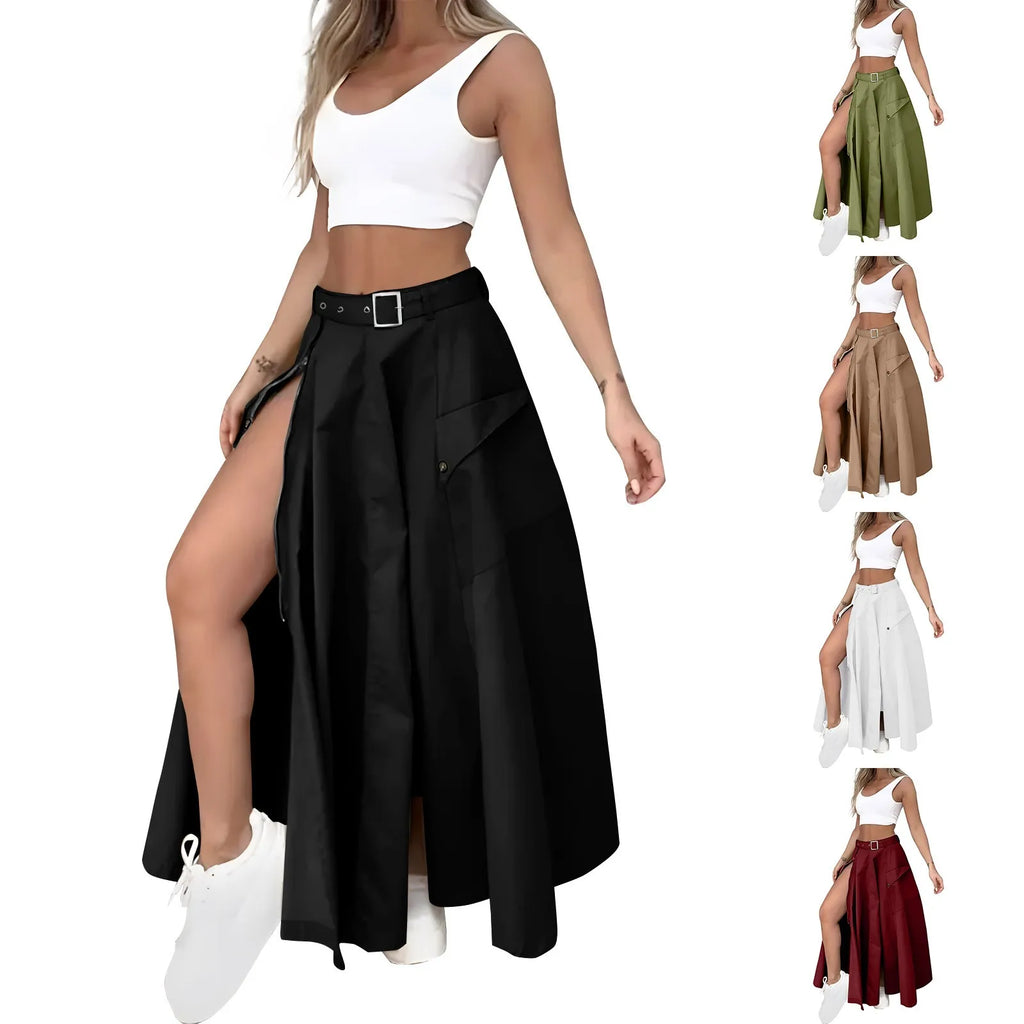 Knit Tank & Slit Midi Skirt Set