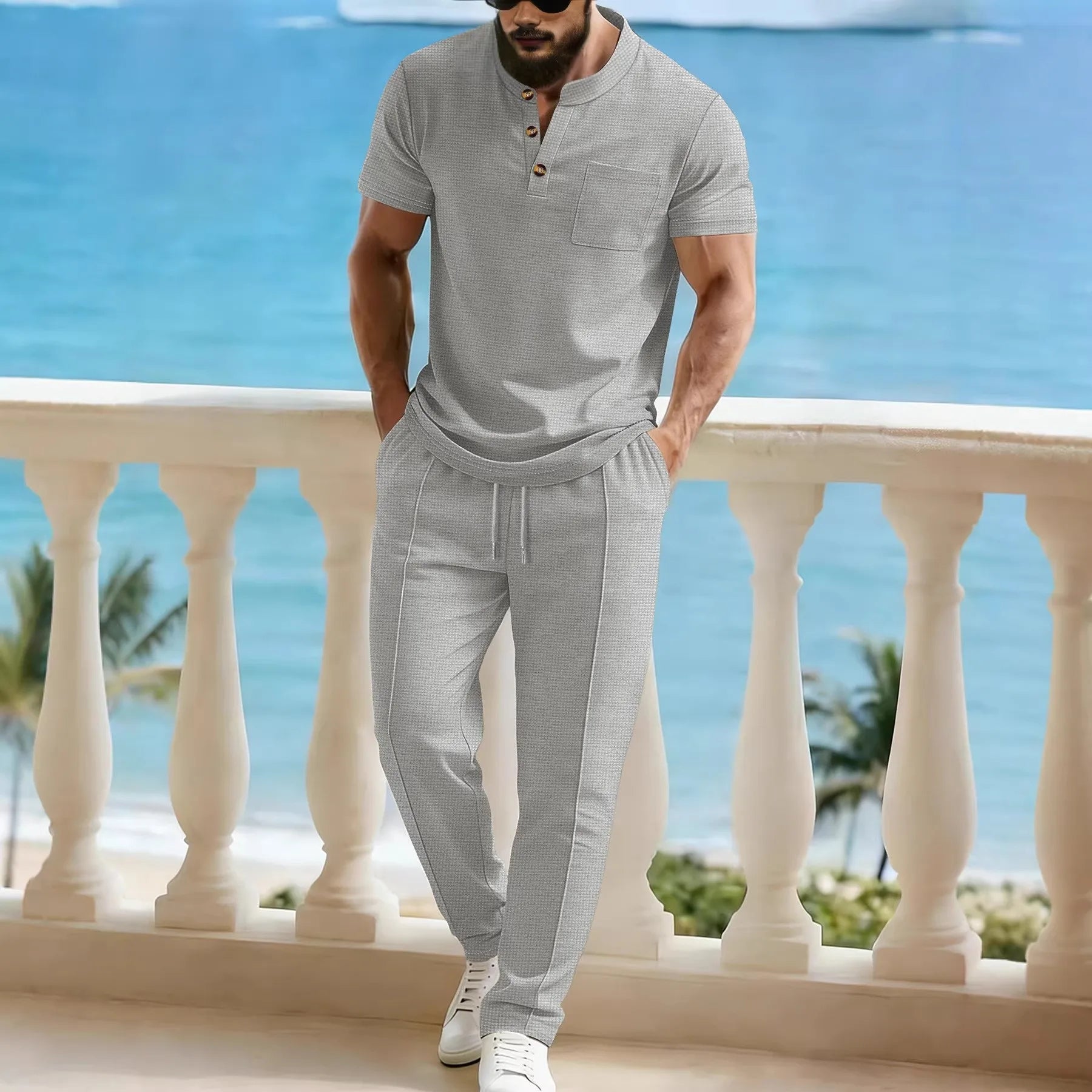 Henley & Jogger Set