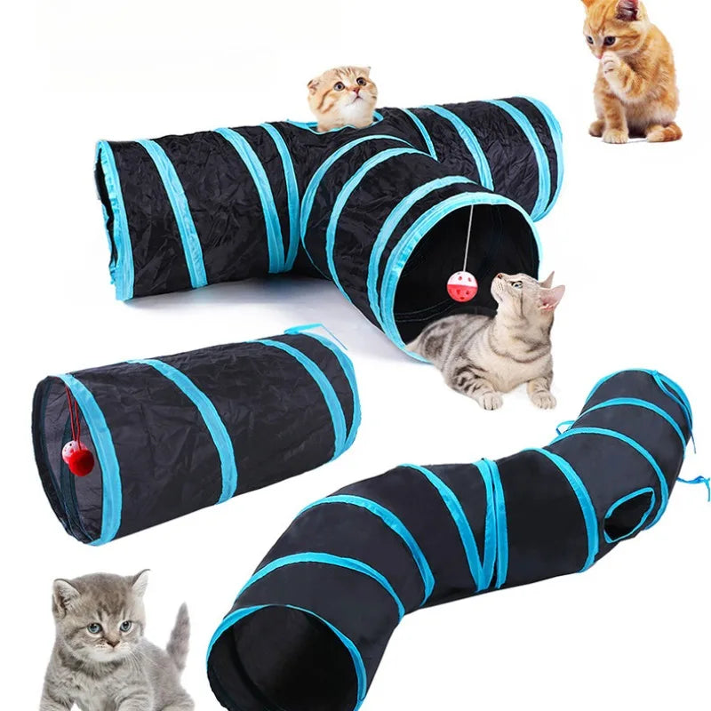 Collapsible 3-Way Cat Tunnel