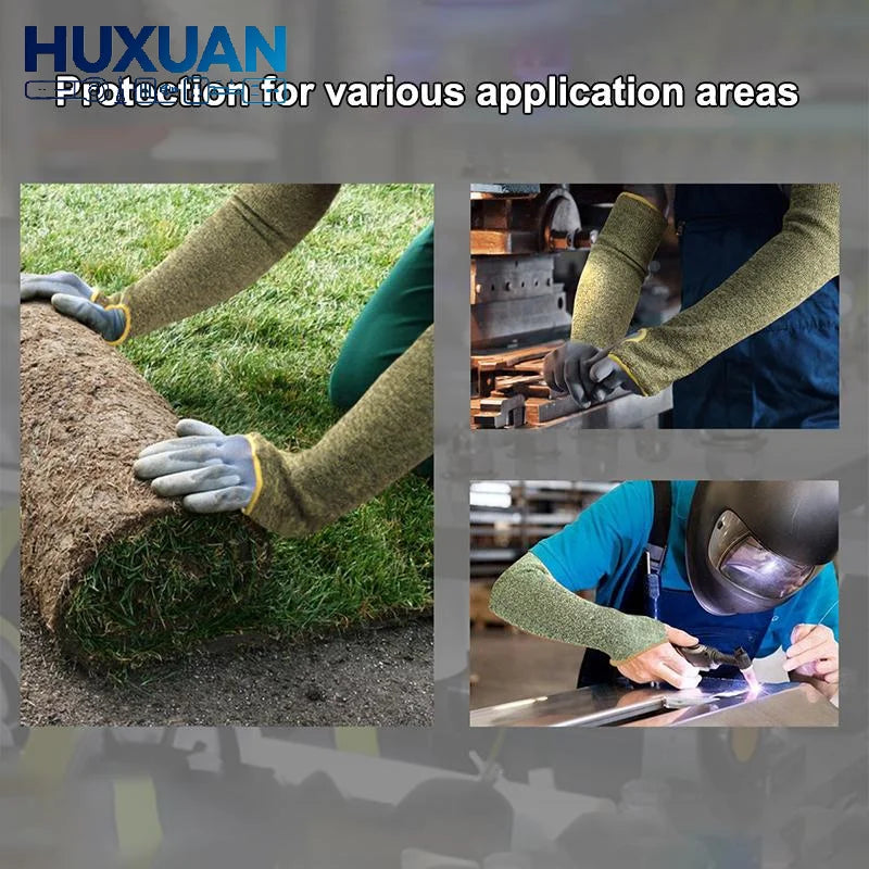 Cut-Resistant Arm Sleeves – 1 Pair, Heat & Abrasion Guard