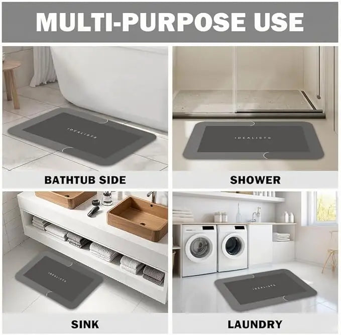 Quick-Dry Diatomite Stone Bath Mat