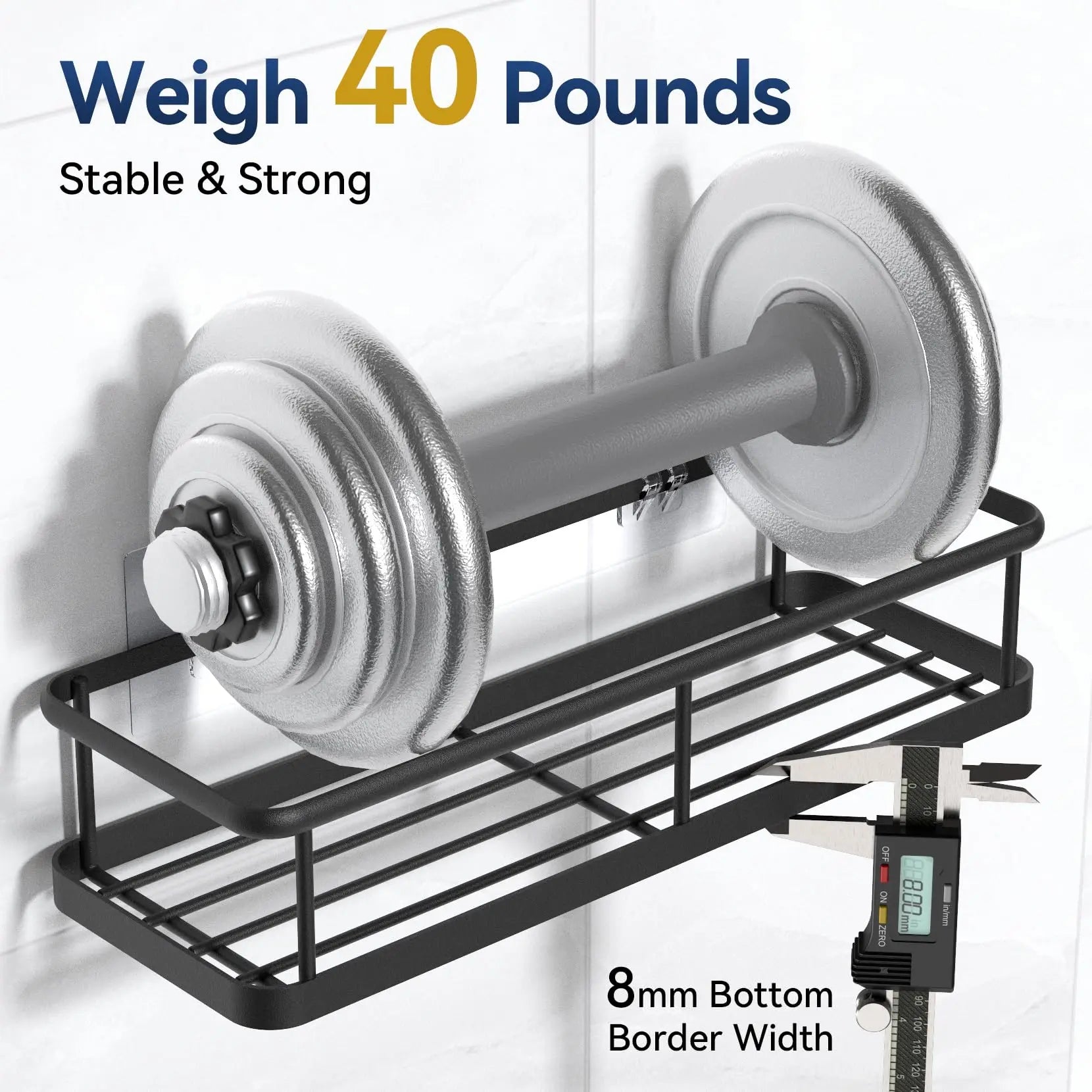 No-Drill Adhesive Shower Caddy Shelf