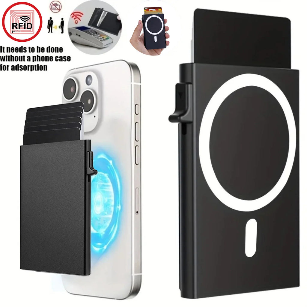 Slim aluminum pop-up card holder wallet