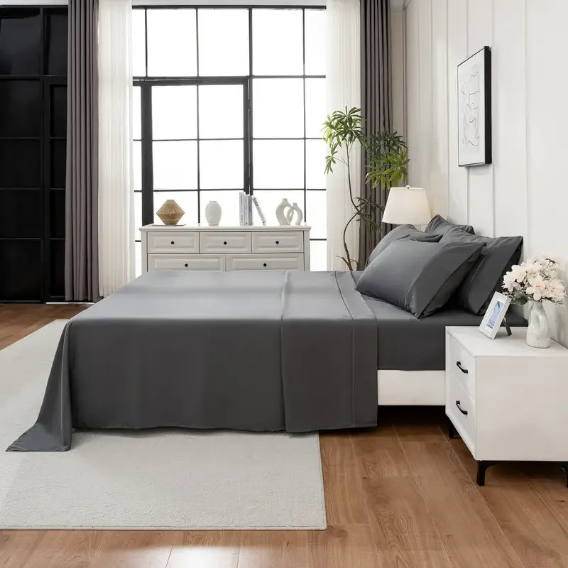 Cooling Viscose Sheet Set – Soft Queen Bedding, 4 or 6 Pc