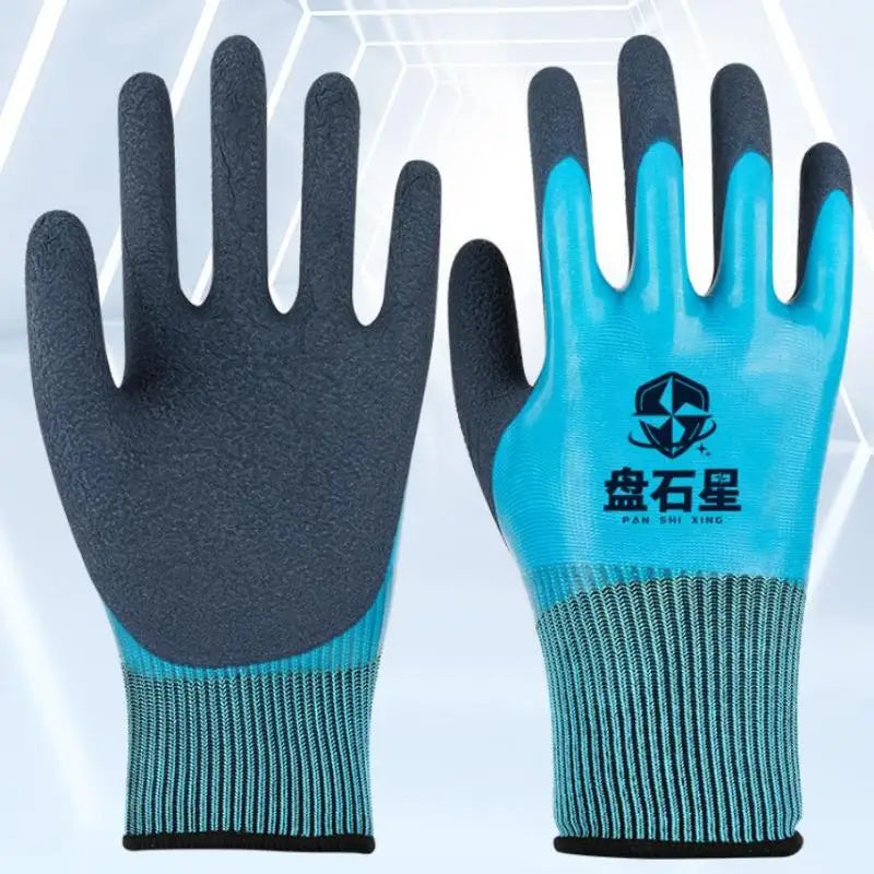 Coated Grip Work Gloves – 1 Pair, Waterproof & Durable