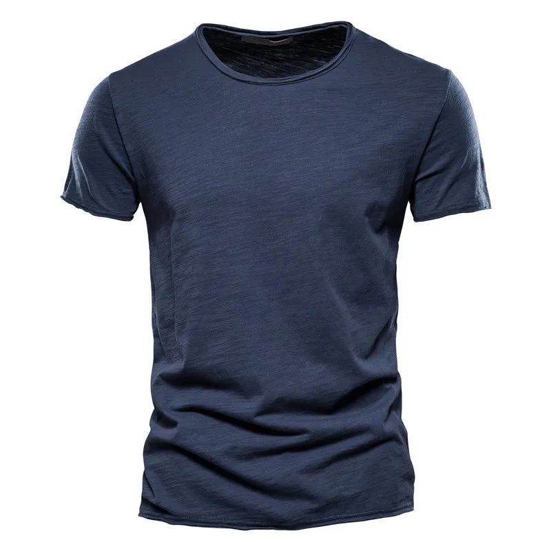 Men's 100% Cotton T-Shirt – Soft O-Neck Short-Sleeve