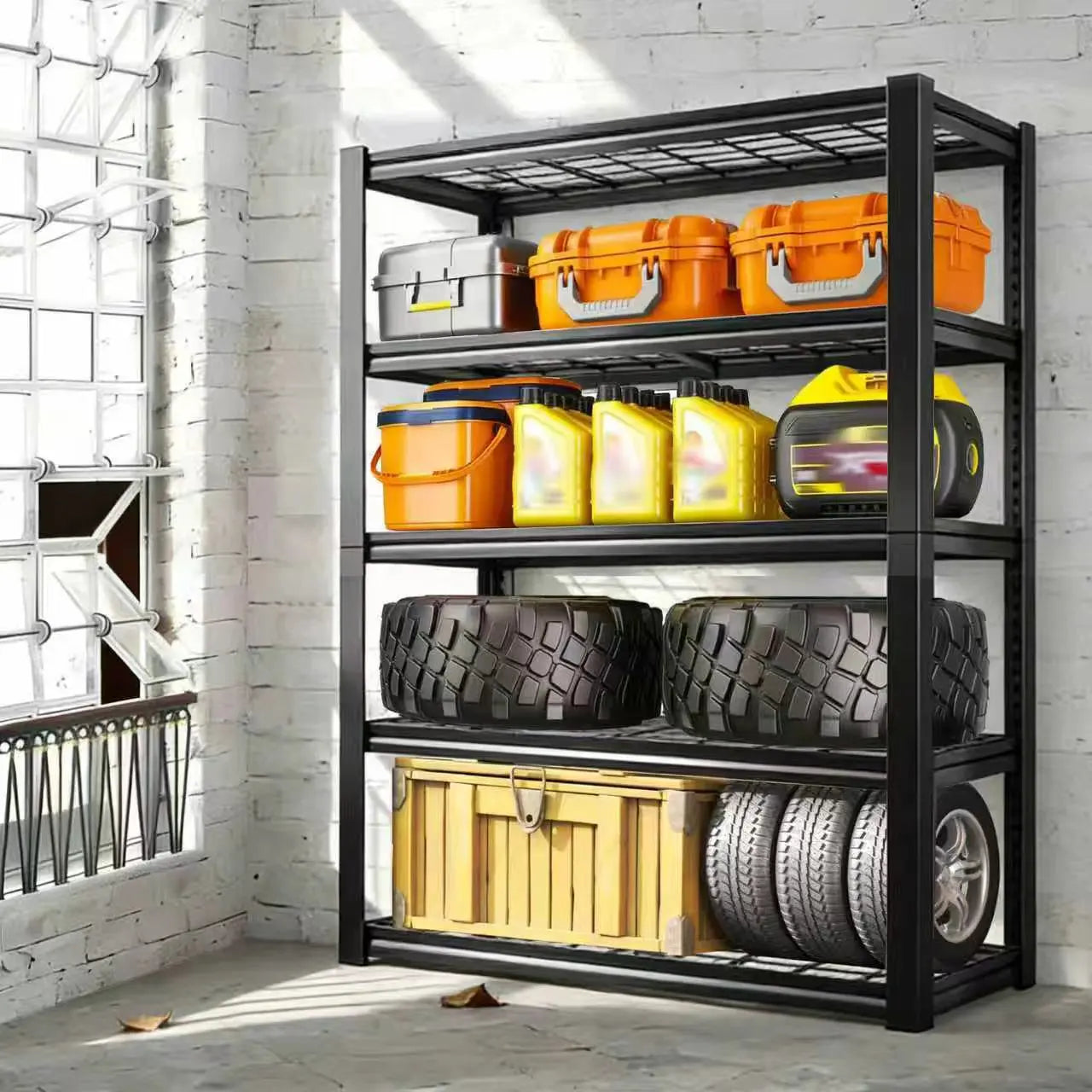 Adjustable Metal Utility Shelf – Heavy-Duty Storage Rack