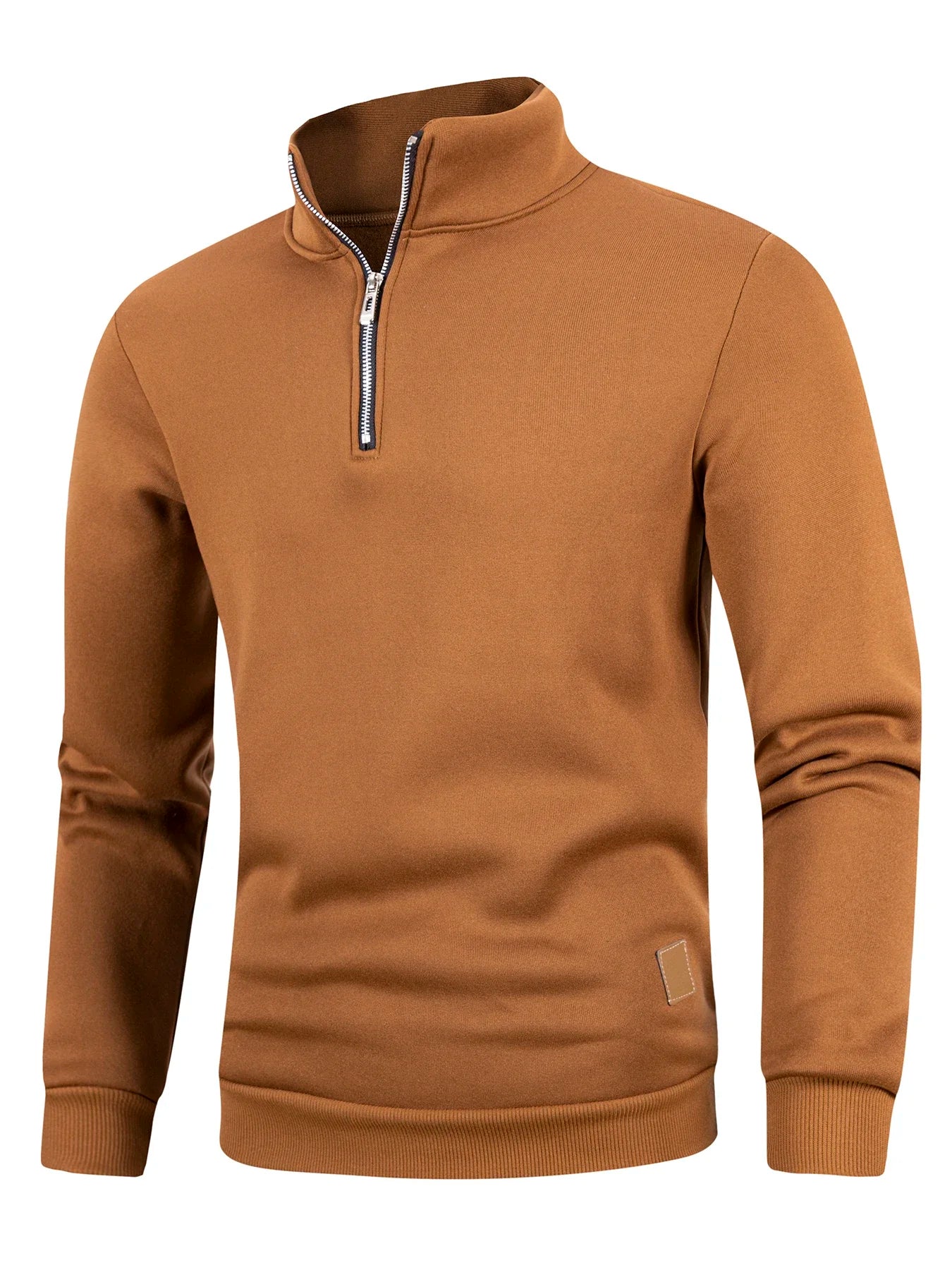 Men's Zip Turtleneck Sweatshirt – Warm Casual Pullover