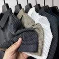 Waffle-knit textured polo shirts