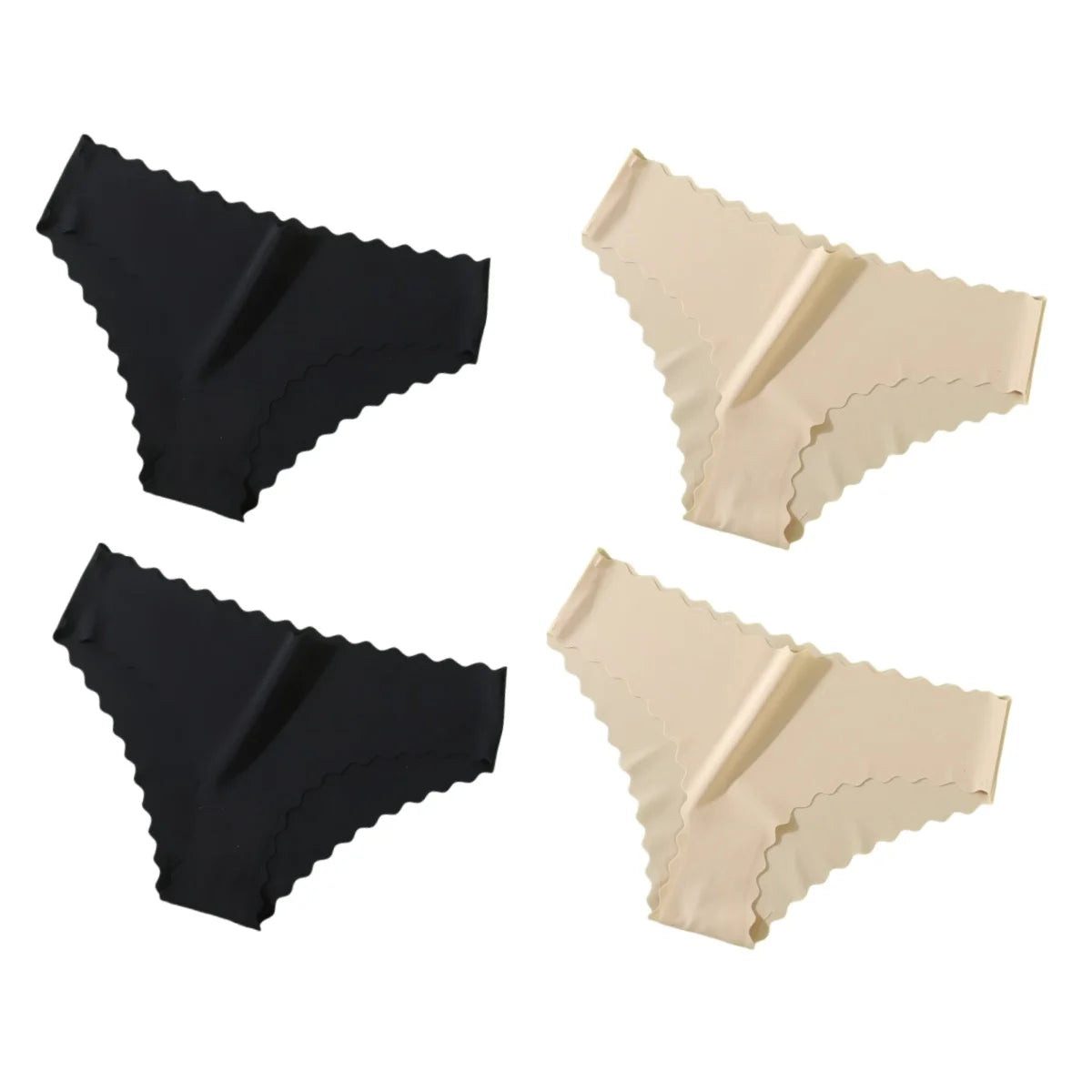 Women's Ice-Silk Briefs – 4-Pack Seamless Mid-Rise