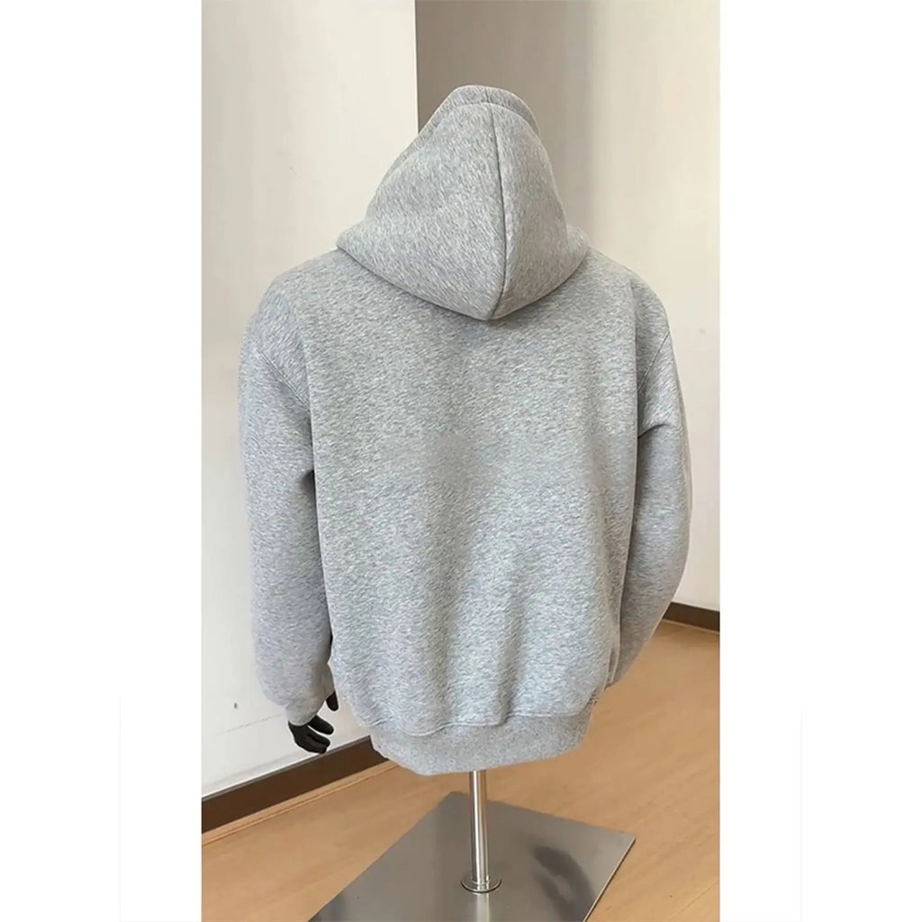 Contrast Colorblock Zip-Up Hoodie