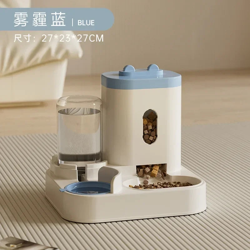 Pet Feeder & Water Fountain – Food Dispenser Bowl Set