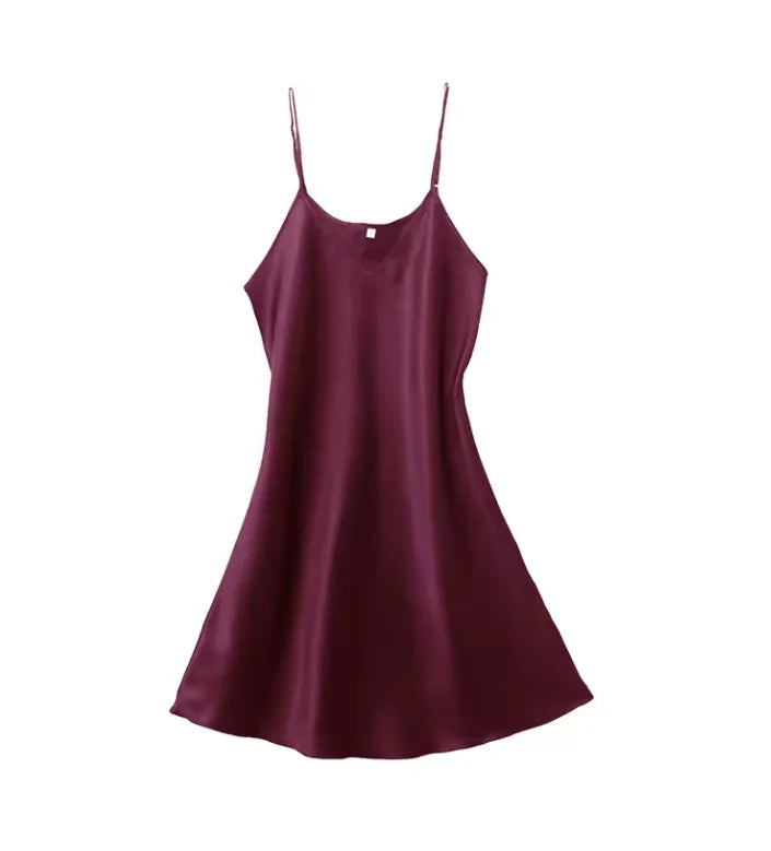 Women's Silky Solid Nightgown – Soft Comfortable Sleepwear