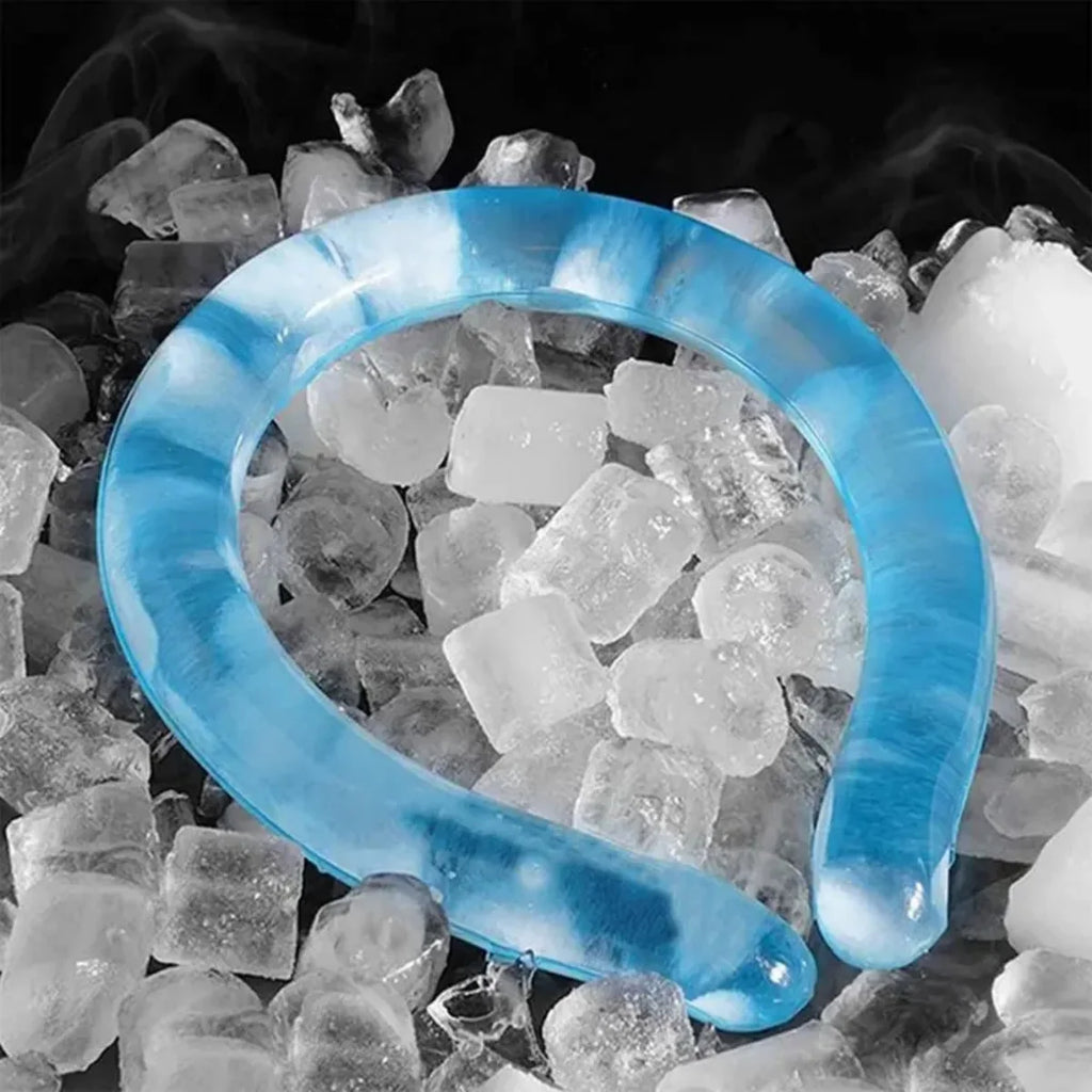 Cooling neck ring ice wrap