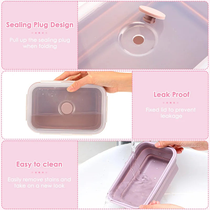 Collapsible Silicone Food Storage Containers
