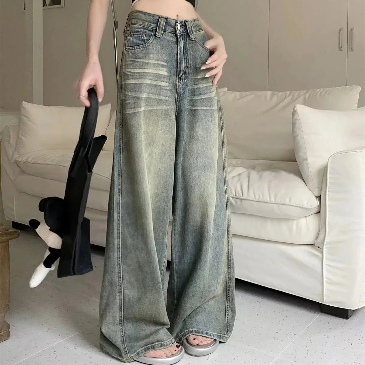 High-Waist Wide-Leg Jeans