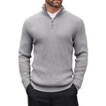 Autumn Men's Quarter Zip Pullover Dress Slim Sweater Mock Neck Sweaters Casual Long Sleeve Pullovers Outerwear Winter Warm Tops