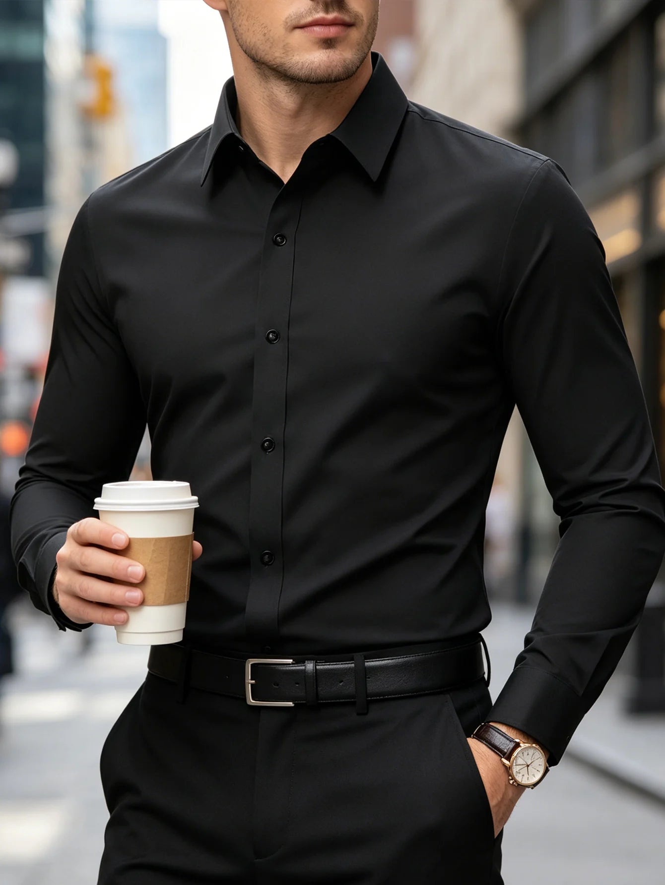 Men's Long-Sleeve Dress Shirt – Smart Casual