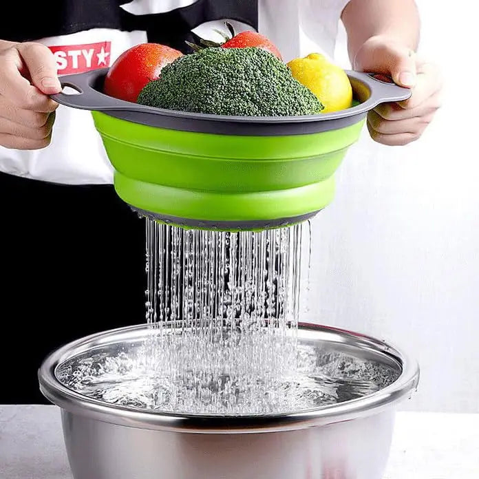 Collapsible Silicone Colander Strainer