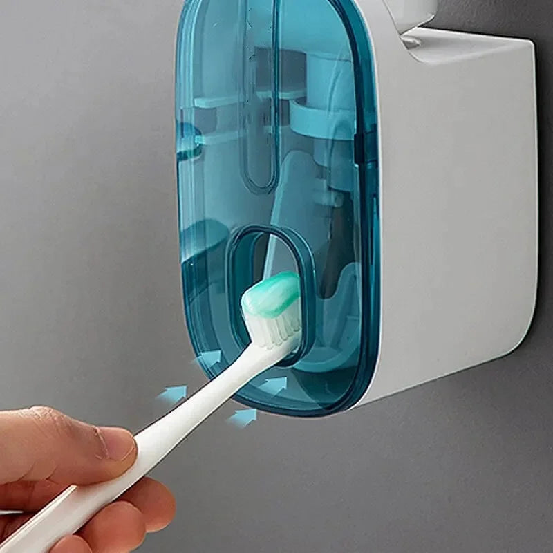 Bathroom toothbrush holder rack mounted on wall