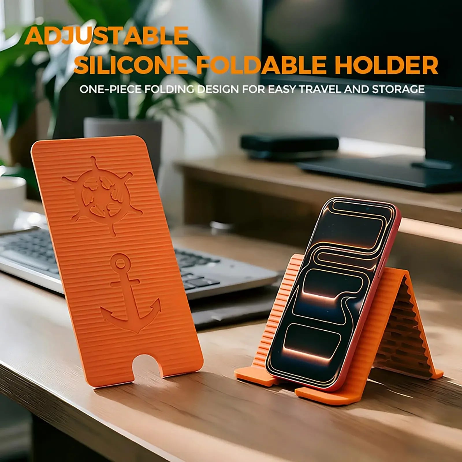 Roll-up shape-shifting travel holder