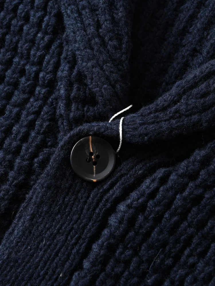 Shawl-Collar Chunky Cardigan