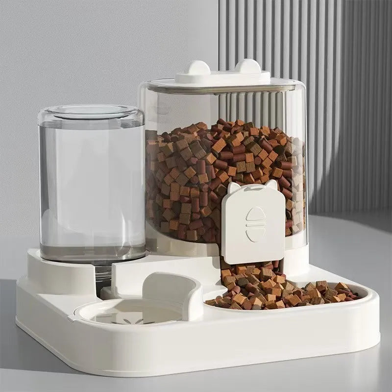 Pet Feeder & Water Fountain – Food Dispenser Bowl Set