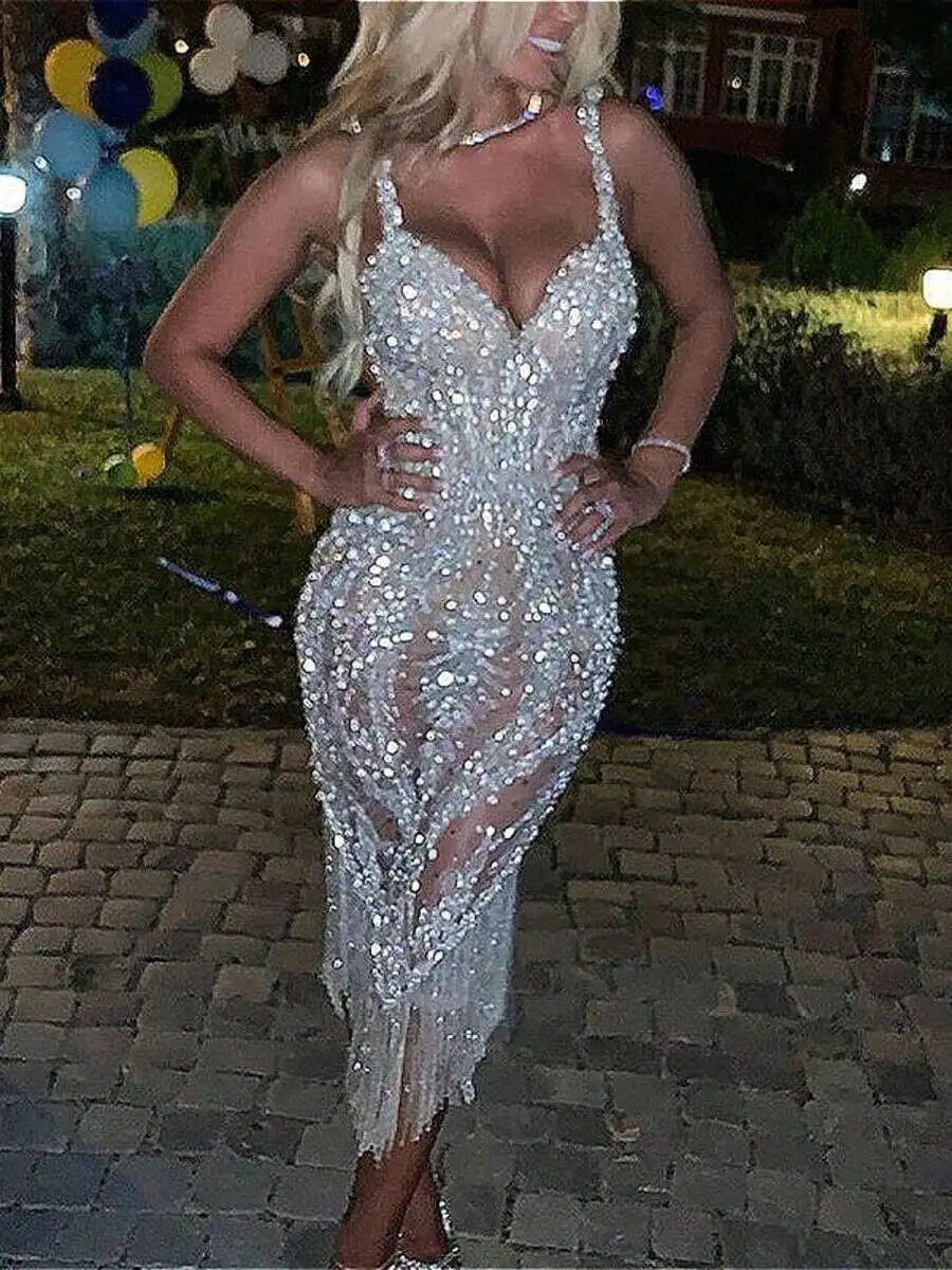 Sequin Bodycon Maxi Dress