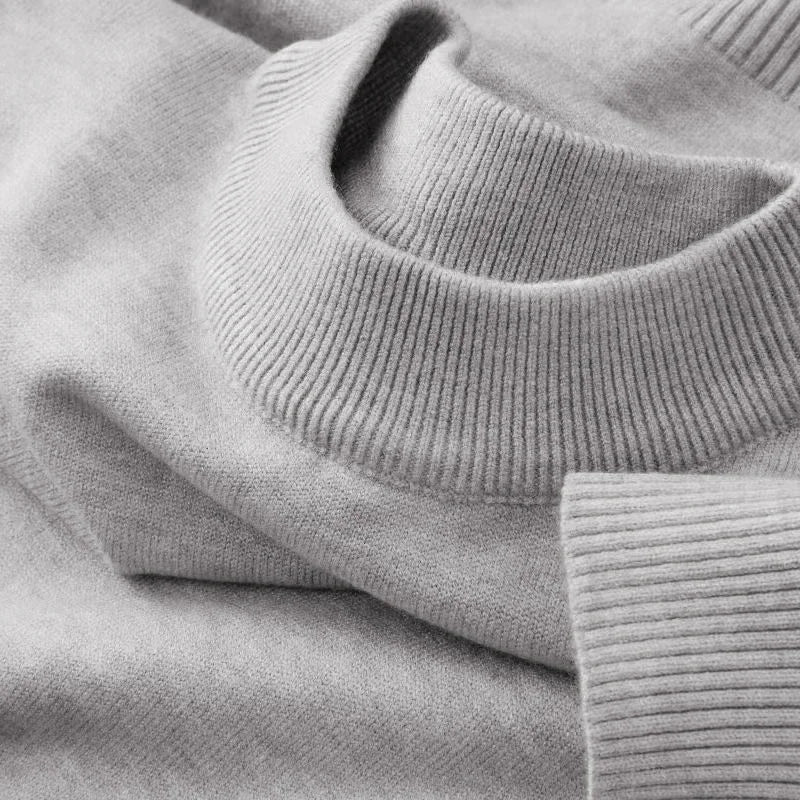 Men's Mock Turtleneck Sweater – Lightweight Knit Pullover