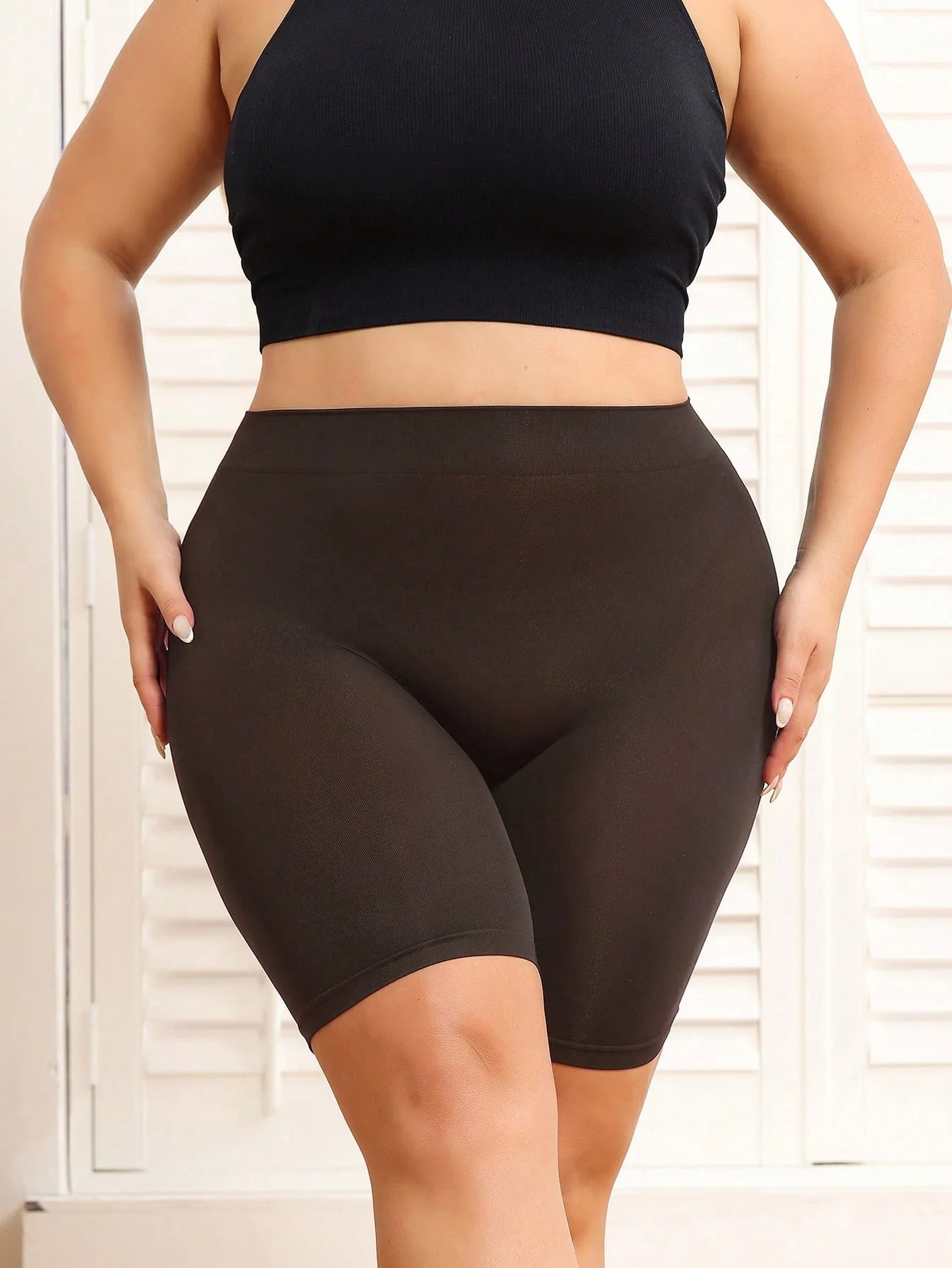 Women's Plus-Size Safety Shorts – Tummy-Control Under-Skirt
