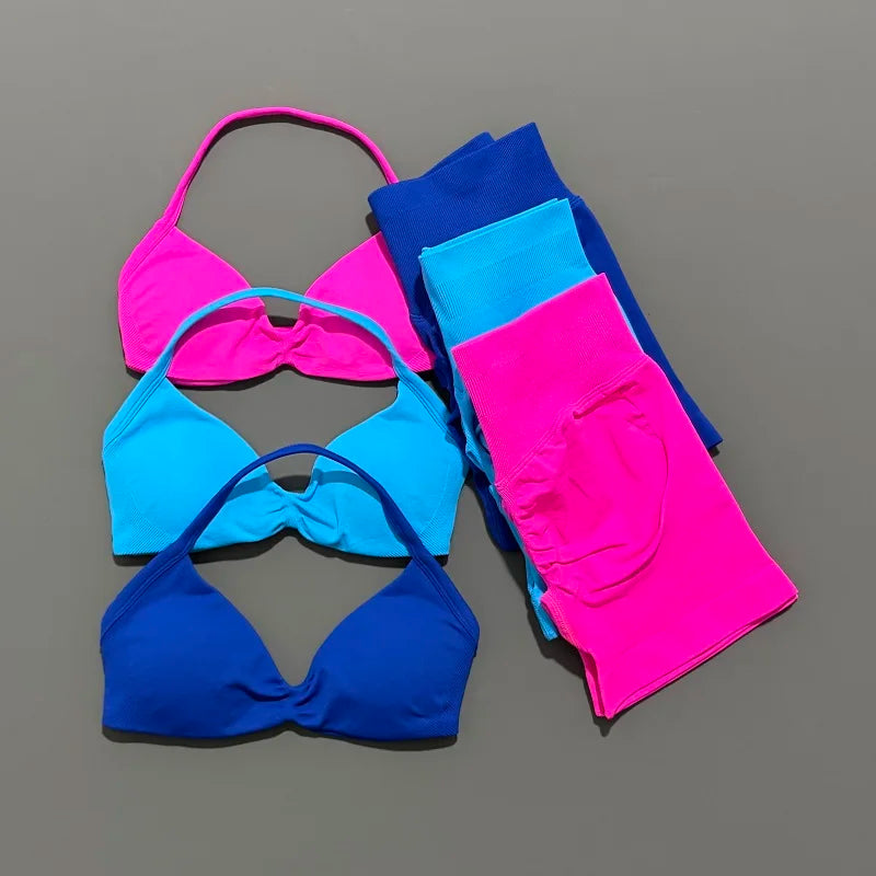Seamless Scrunch 2-Piece Gym Set (Sports Bra + Leggings)