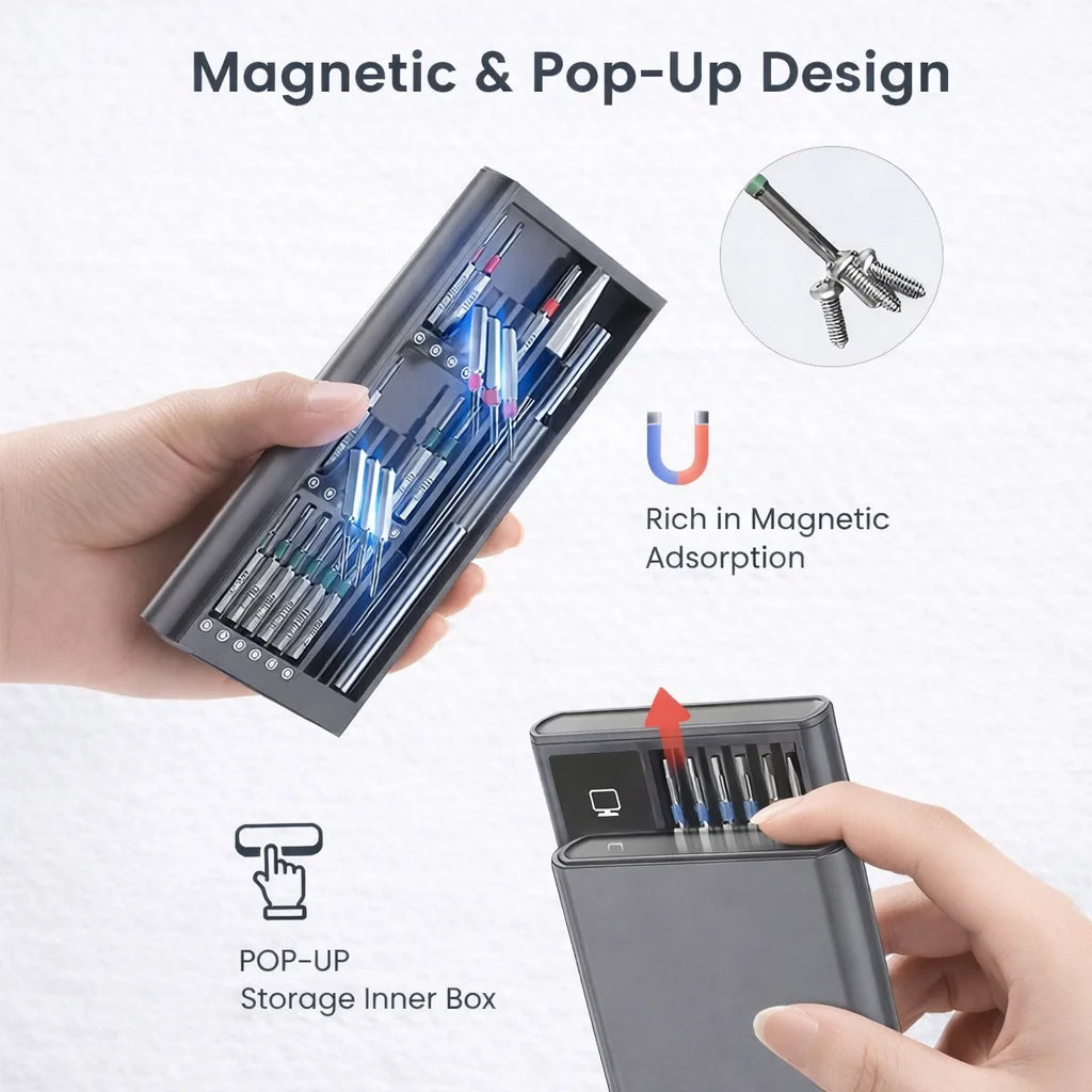 Precision screwdriver repairing a phone