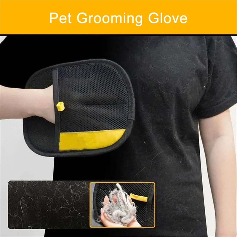 Pet grooming glove detail