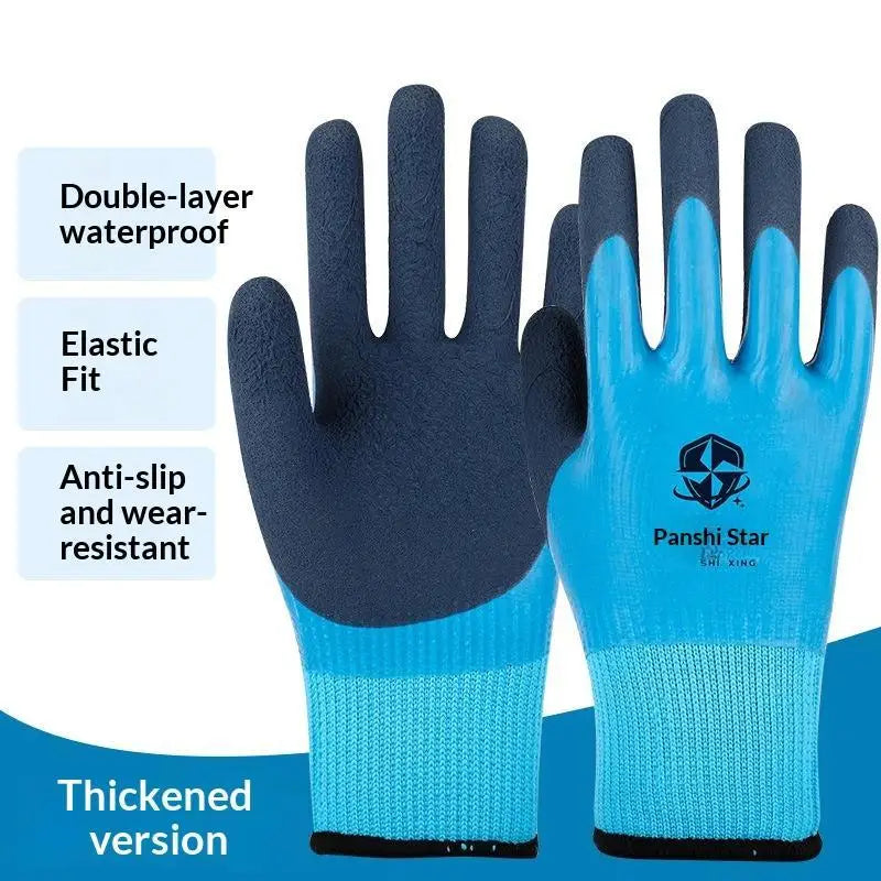 Coated Grip Work Gloves – 1 Pair, Waterproof & Durable