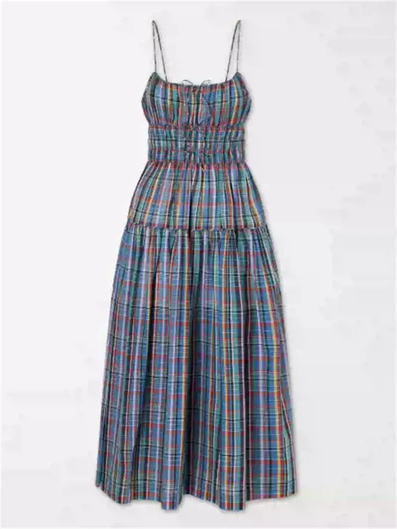 Smocked Strapless Tiered Midi Dress