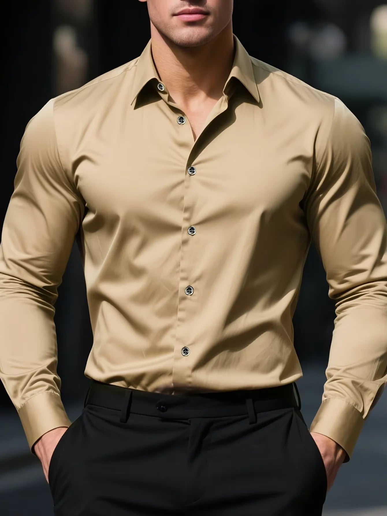 Men's Long-Sleeve Dress Shirt – Smart Casual