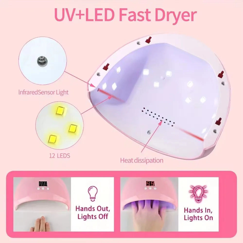 UV LED Nail Lamp Kit