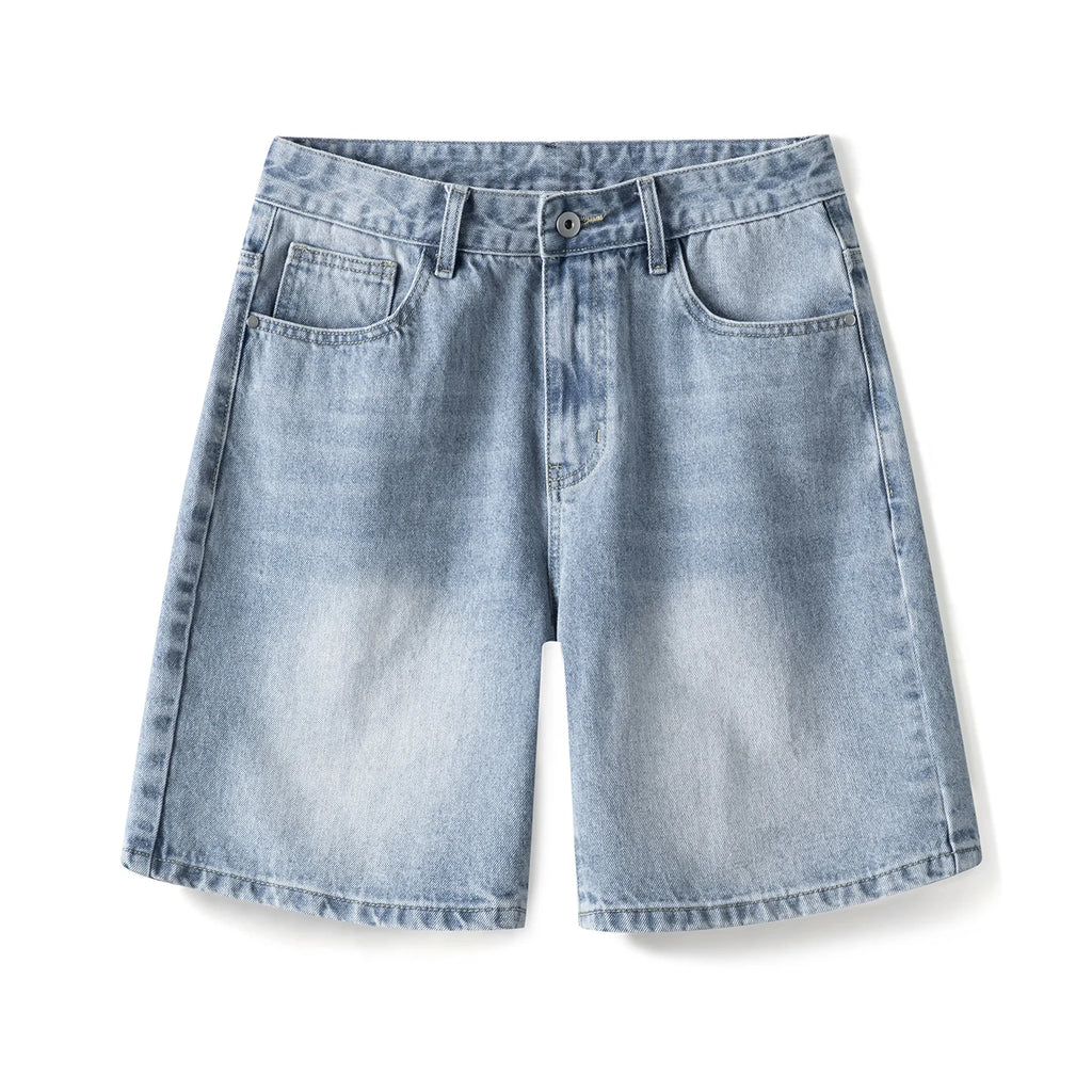 Baggy Washed Denim Shorts